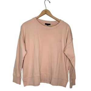 J. Crew | Pink University Terry Embroidered Crew
Logo Sweatshirt Size Small